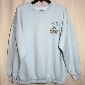 Barstool Sports Hawaiian Floral Golf Bag Clubs Sweatshirt Light Blue Medium